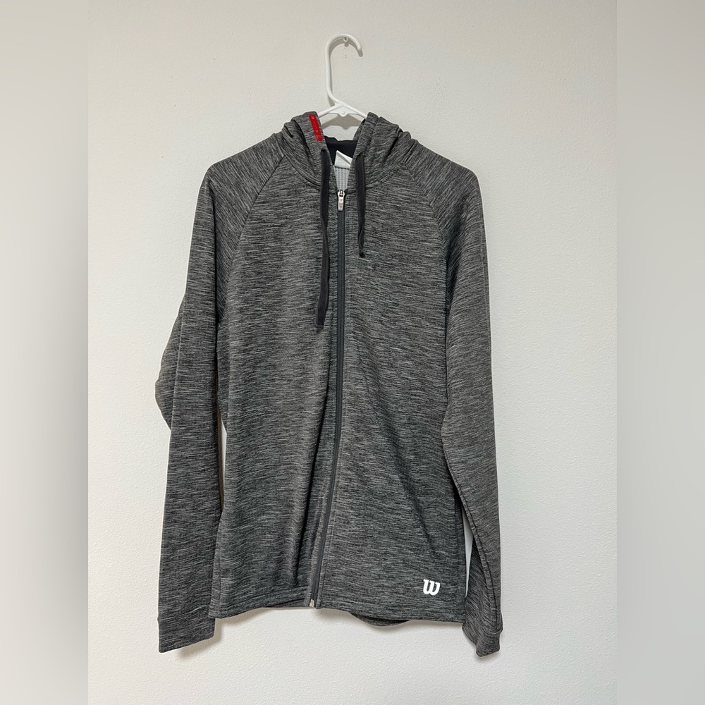 Wilson Men’s Heather Gray Zip-Up Hoodie